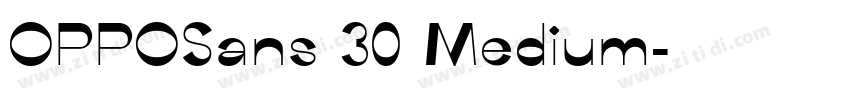OPPOSans 30 Medium字体转换